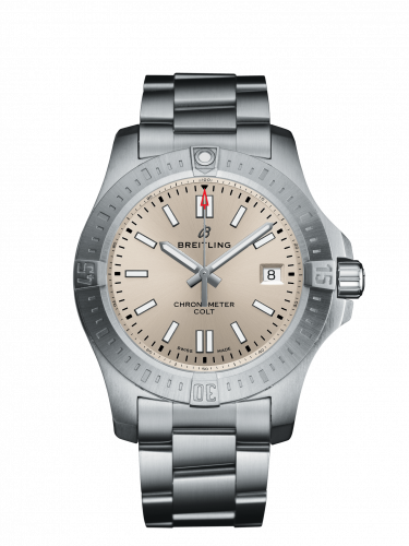 Watch Winder for watch Breitling Chronomat Chronomat Colt 41 Automatic Silver / Bracelet