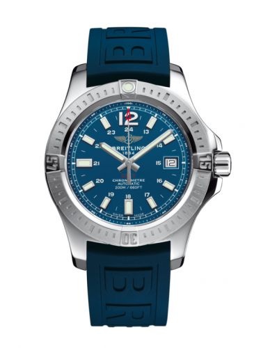 Remontoir à montres pour montre Breitling Colt Colt 41 Automatic Mariner Bleu / Rubber