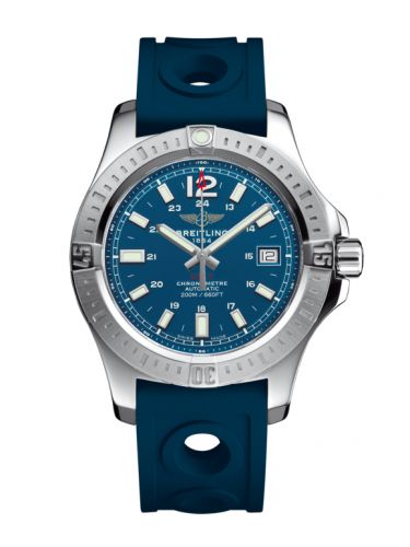 Remontoir à montres pour montre Breitling Colt Colt 41 Automatic Mariner Bleu / Rubber