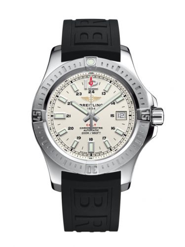 Remontoir à montres pour montre Breitling Colt Colt 41 Automatic Stratus Argent / Rubber