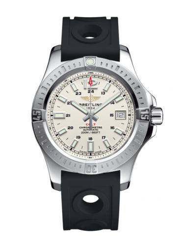 Remontoir à montres pour montre Breitling Colt Colt 41 Automatic Stratus Argent / Rubber