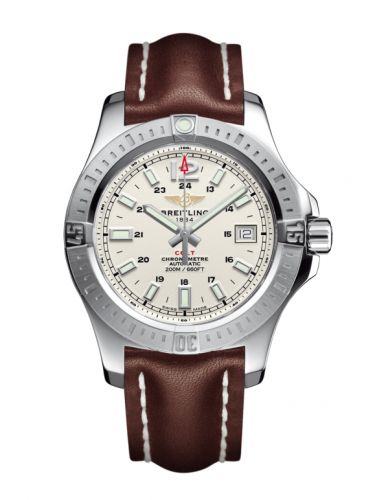 Remontoir à montres pour montre Breitling Colt Colt 41 Automatic Stratus Argent / Calf