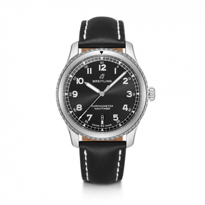 Remontoir à montres pour montre Breitling Aviatior 8 Navitimer 8 Automatic 41 Stainless Steel / Noire / Noire Calf