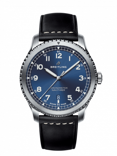 Remontoir à montres pour montre Breitling Aviatior 8 Navitimer 8 Automatic 41 Stainless Steel / Bleu / Noire Calf