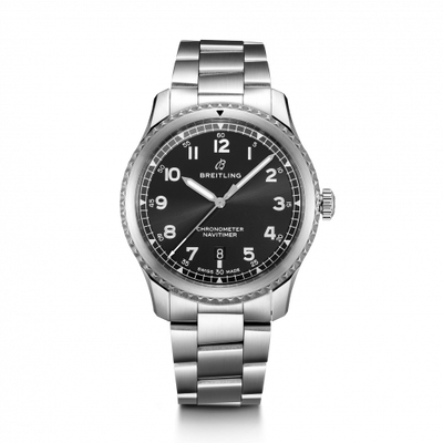 Remontoir à montres pour montre Breitling Aviatior 8 Navitimer 8 Automatic 41 Stainless Steel / Noire / Bracelet