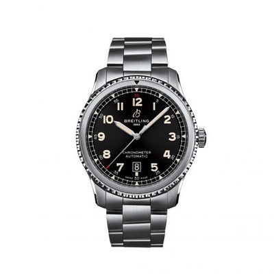 Watch Winder for watch Breitling Aviatior 8 Aviator 8 Automatic 41 Stainless Steel / Black / Bracelet