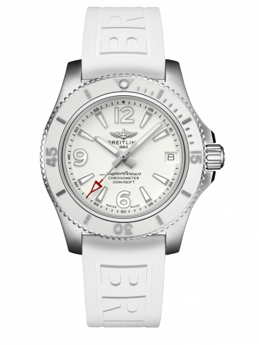 Remontoir à montres pour montre Breitling Superocean Superocean 36 Stainless Steel / Blanc / Rubber / Pin