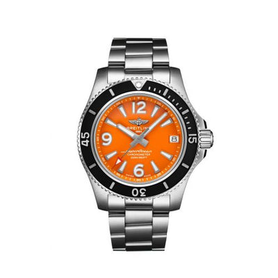 Remontoir à montres pour montre Breitling Superocean Superocean 36 Stainless Steel / Orange / Bracelet