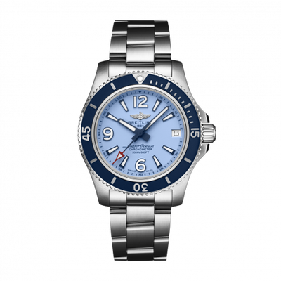 Remontoir à montres pour montre Breitling Superocean Superocean 36 Stainless Steel / Bleu / Bracelet