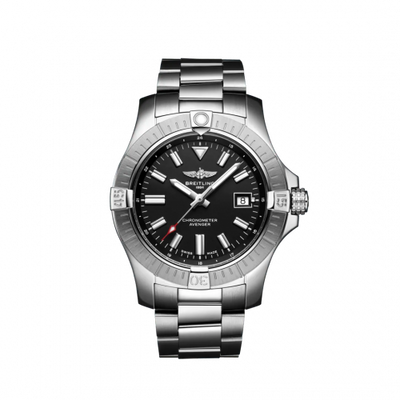 Watch Winder for watch Breitling Avenger Avenger Automatic 43 Stainless Steel / Black / Bracelet