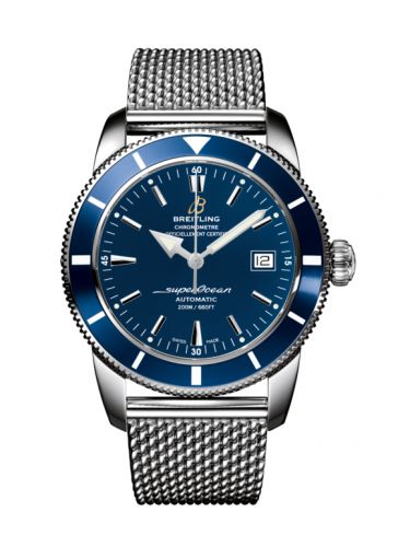 Remontoir à montres pour montre Breitling Superocean Heritage Superocean Heritage 42 Stainless Steel / Bleu / Gun Bleu / Milanese