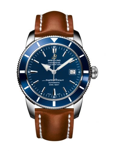 Remontoir à montres pour montre Breitling Superocean Heritage Superocean Heritage 42 Stainless Steel / Bleu / Gun Bleu / Calf