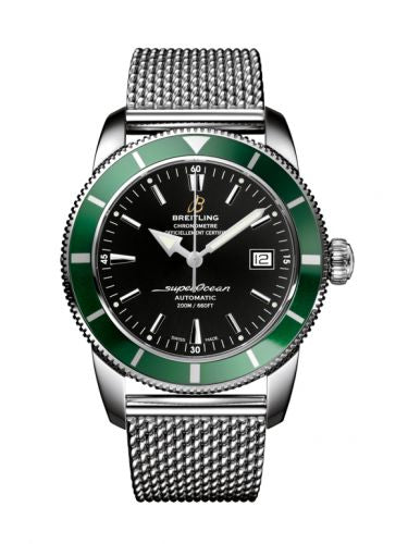 Remontoir à montres pour montre Breitling Superocean Heritage Superocean Heritage 42 Stainless Steel / Verte / Volcano Noire / Milanese