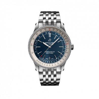 Remontoir à montres pour montre Breitling Navitimer Navitimer Automatic 41 Automatic Stainless Steel / Bleu / Bracelet