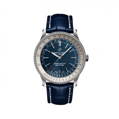 Remontoir à montres pour montre Breitling Navitimer Navitimer Automatic 41 Automatic Stainless Steel / Bleu / Croco / Pin