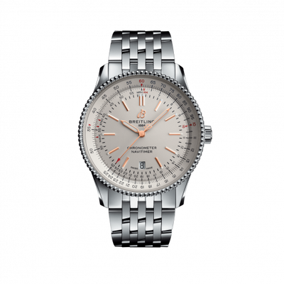 Watch Winder for watch Breitling Navitimer Navitimer Automatic 41 Automatic Stainless Steel / Silver / Bracelet