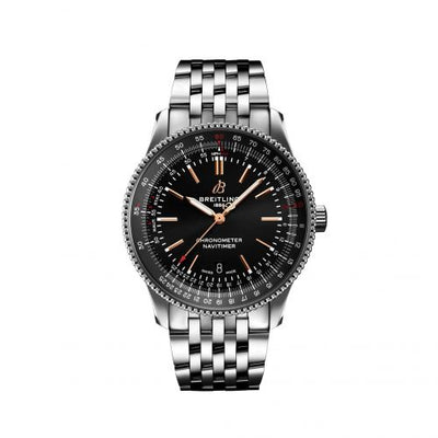 Remontoir à montres pour montre Breitling Navitimer Navitimer Automatic 41 Automatic Stainless Steel / Noire / Bracelet