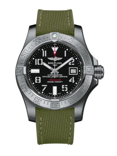 Remontoir à montres pour montre Breitling Avenger Avenger II Seawolf Stainless Steel / Volcano Noire / Military / Pin