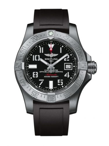 Remontoir à montres pour montre Breitling Avenger Avenger II Seawolf Stainless Steel / Volcano Noire / Rubber