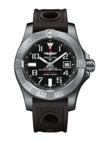 Remontoir à montres pour montre Breitling Avenger Avenger II Seawolf Stainless Steel / Volcano Noire / Rubber / Folding