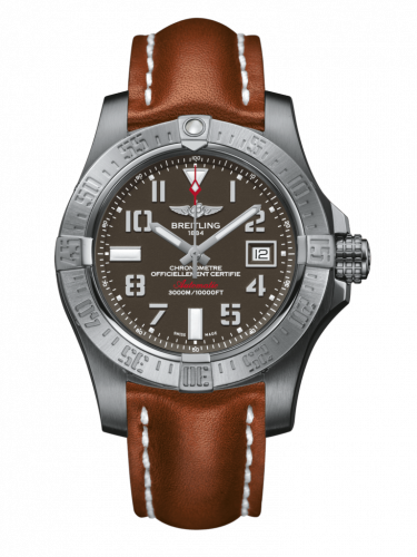 Watch Winder for watch Breitling Avenger Avenger II Seawolf Stainless Steel / Tungsten Gray / Calf / Folding