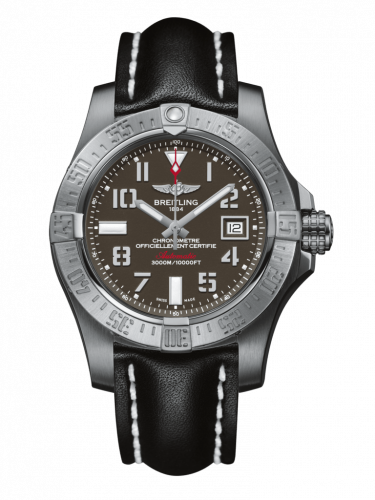 Watch Winder for watch Breitling Avenger Avenger II Seawolf Stainless Steel / Tungsten Gray / Calf / Folding