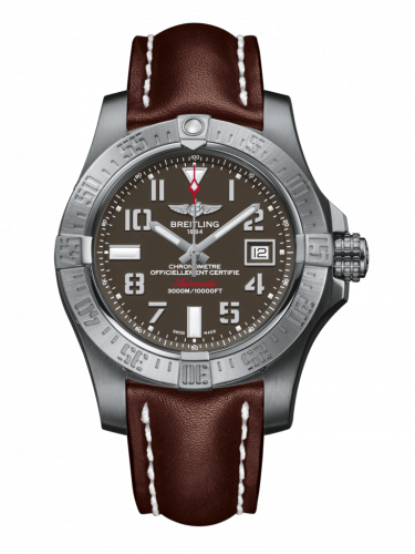 Watch Winder for watch Breitling Avenger Avenger II Seawolf Stainless Steel / Tungsten Gray / Calf / Folding