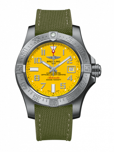 Remontoir à montres pour montre Breitling Avenger Avenger II Seawolf Stainless Steel / Cobra Yellow / Military / Pin