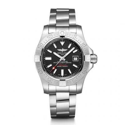 Remontoir à montres pour montre Breitling Avenger Avenger II Seawolf Stainless Steel / Volcano Noire / Bracelet