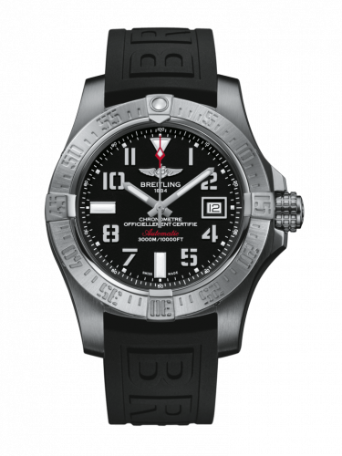 Remontoir à montres pour montre Breitling Avenger Avenger II Seawolf Stainless Steel / Volcano Noire / Rubber / Pin