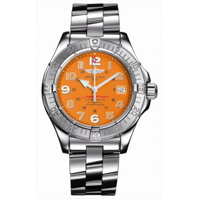 Watch Winder for watch Breitling Superocean Superocean Arrow Hand / Orange / Bracelet