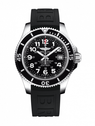 Remontoir à montres pour montre Breitling Superocean Superocean II 42 Stainless Steel / Volcano Noire / Rubber / Folding