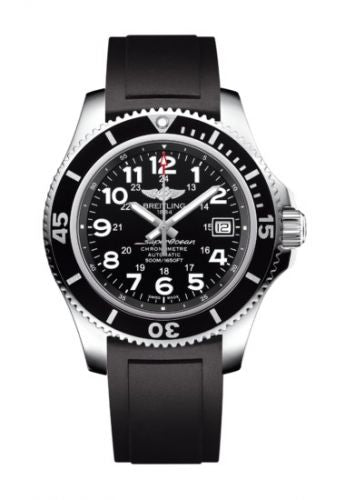 Remontoir à montres pour montre Breitling Superocean Superocean II 42 Stainless Steel / Volcano Noire / Rubber