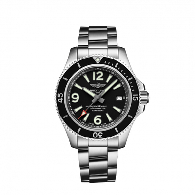 Remontoir à montres pour montre Breitling Superocean Superocean 42 Stainless Steel / Noire / Bracelet