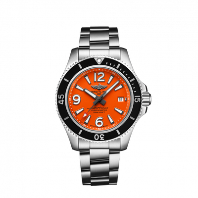Remontoir à montres pour montre Breitling Superocean Superocean 42 Stainless Steel / Orange / Bracelet