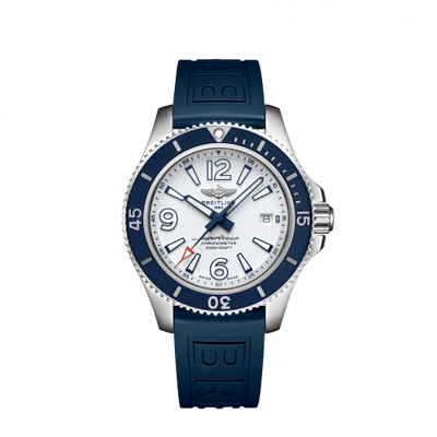 Remontoir à montres pour montre Breitling Superocean Superocean 42 Stainless Steel / Blanc / Rubber / Pin