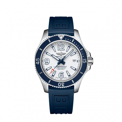 Watch Winder for watch Breitling Superocean Superocean 42 Stainless Steel / White / Rubber / Folding