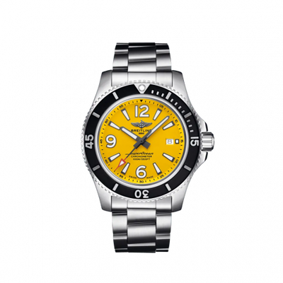 Watch Winder for watch Breitling Superocean Superocean 44 Stainless Steel / Yellow / Bracelet