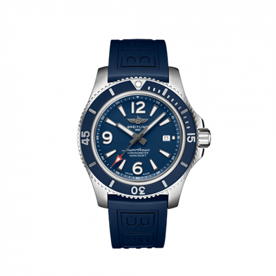 Remontoir à montres pour montre Breitling Superocean Superocean 44 Stainless Steel / Bleu / Rubber / Pin