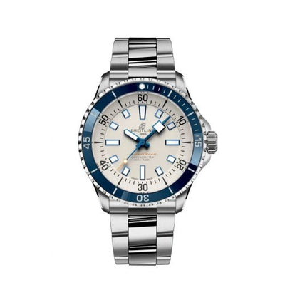 Remontoir à montres pour montre Breitling Superocean SuperOcean Automatic 42 Stainless Steel / Blanc / Bracelet