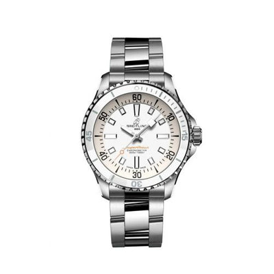 Remontoir à montres pour montre Breitling Superocean SuperOcean Automatic 36 Stainless Steel / Blanc / Bracelet