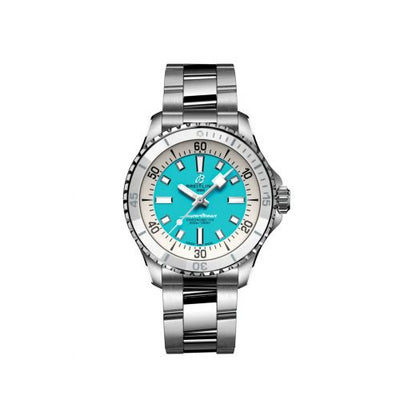 Watch Winder for watch Breitling Superocean SuperOcean Automatic 36 Stainless Steel / Turquoise / Bracelet
