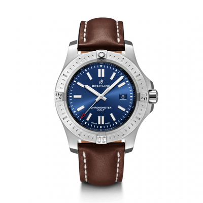 Remontoir à montres pour montre Breitling Chronomat Chronomat Colt 44 Automatic Bleu / Calf / Pin