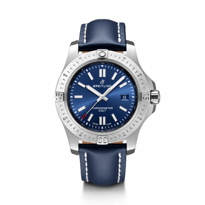 Remontoir à montres pour montre Breitling Chronomat Chronomat Colt 44 Automatic Bleu / Calf / Folding