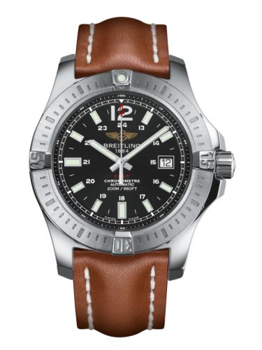 Remontoir à montres pour montre Breitling Colt Colt 44 Automatic Volcano Noire / Calf