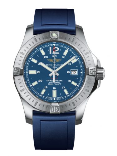 Remontoir à montres pour montre Breitling Colt Colt 44 Automatic Mariner Bleu / Rubber