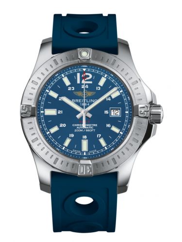 Remontoir à montres pour montre Breitling Colt Colt 44 Automatic Mariner Bleu / Rubber