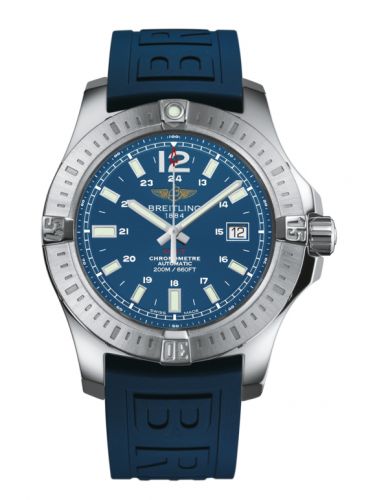Remontoir à montres pour montre Breitling Colt Colt 44 Automatic Mariner Bleu / Rubber