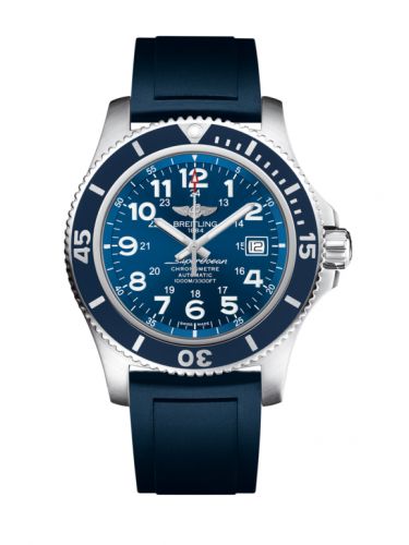 Remontoir à montres pour montre Breitling Superocean Superocean II 44 Stainless Steel / Bleu / Mariner Bleu / Rubber