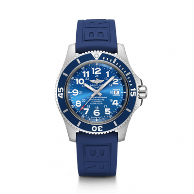 Watch Winder for watch Breitling Superocean Superocean II 44 Stainless Steel / Blue / Mariner Blue / Rubber / Pin